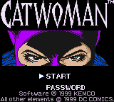 Catwoman title screen for GameBoy Color